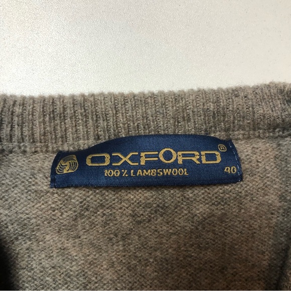 Vintage Oxford Mens 100% Lambswool Sweater Medium - Picture 2 of 5